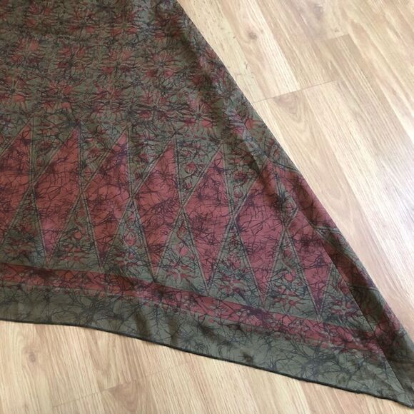 Peruvian Connection 100% Silk Made in Italy Asymmetrical Slip Dress - Picture 10 of 10